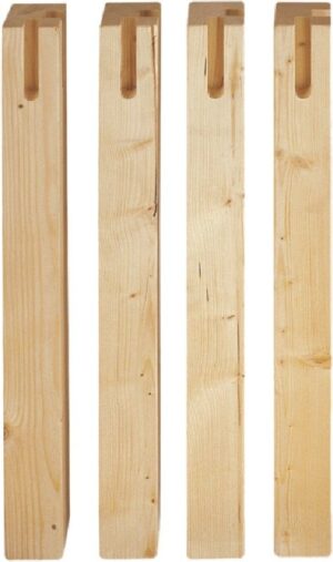 Gambe tavolo cm.6x6 H75 legno di abete Set 4 pezzi