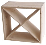 Eco cubo cantina in abete grezzo cm.44x47.6x24
