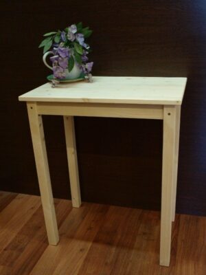 Tavolino di servizio 60x40 H 75 in abete con piano 18 m/m