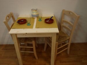 Tavolo Toscana 70x70 H 77 set da 10 pezzi