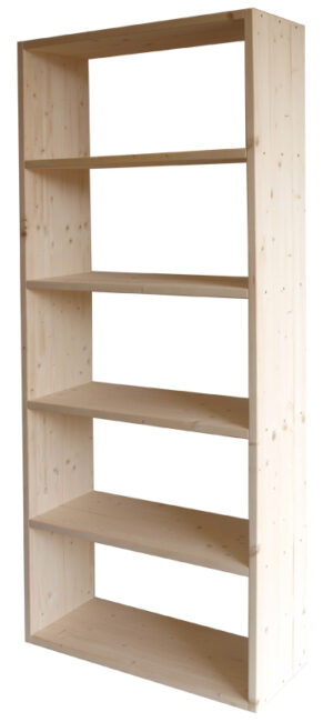 Libreria Office in legno di abete 27 mm cm85x30 H199.5