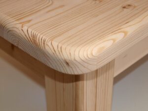 Tavolo Toscana cm.150x75 H77 con piano e angoli stondati