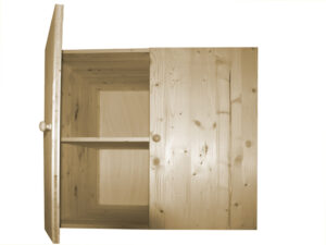 Pensile in legno di abete Max 2 cm.59.5x33 H 62