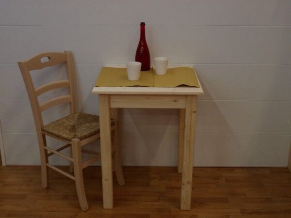 Tavolo Toscana 50x50 H 77 con piano abete 18 mm