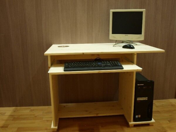Porta PC Alex 100x58 H 75 legno di abete grezzo 18mm - immagine 2
