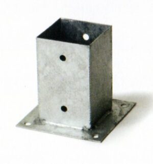 Attacco a pavimento per pilastro mm.70x70 Mis. piastra 150x150 H 150